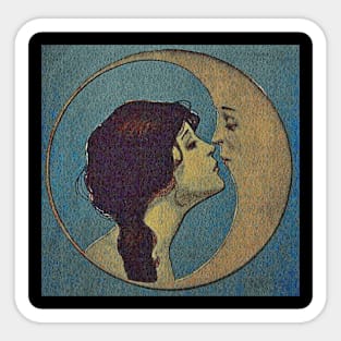 Lady &moon Sticker